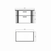 Orka Bari 85 cm Beyaz Banyo Dolabı Alt Modül ve Lavabo - 4