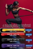 5 KG Sarı Direnç Bandı – Kas Geliştirme Pilates Lastiği Hafif Sert Fitness Egzersiz Bandı - 4