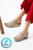 Albishoes Hafif Topuk 4,5 cm Kadın Yazlık Rahat Taban Günlük Terlik Anatomik Taban Kadın Terlik - 1