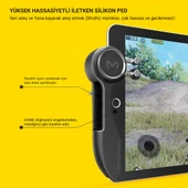 Coofbe Tüm Tabletler İçin Profesyonel 6 Parmak Tetik Seti Tablet Oyun Kolu iPad Tablet Mobile Joystick - 10