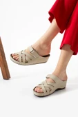 Albishoes Hafif Topuk 4,5 cm Kadın Yazlık Rahat Taban Günlük Terlik Anatomik Taban Kadın Terlik - 3