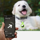 Apple AirTag Uyumlu Silikon Koruyucu Anahtarlık Arkası Kapalı Düşmez Yıkanabilir  Yeşil - 4