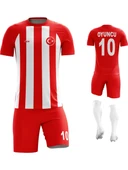 Kırmızı Beyaz - Çizgili - Kişiye Özel Futbol Forması Takımı - 1