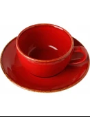 Porland Seasons Kırmızı Tabaklı Çay Fincan 207 Cc - 3
