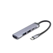 Type-C Hub 3*Usb2.0 + Usb3.0 Gri HDX7040 - 1