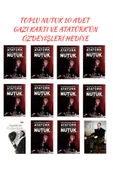 Gençler İçin Nutuk 10 Adet / Gazi Kartı ve Atatürk'ün Özdeyişleri Hediyeli - 1