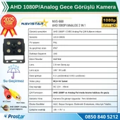 AHD 1080P/Analog Orta Boy Gece Görüşlü RCA AV Soketli Kamyon Tır Otobüs Kamerası - 3