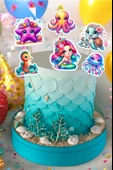 Meyve Temalı Kız Çocuklarına Özel Doğum Günü Süsleri Çubuklu Cupcake Topper Yaz Partisi Dekoru - 2