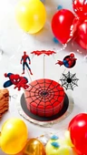 Spiderman Doğum Günü Sticker  Örümcek Adam Figürlü Parti Etiketi  Süper Kahraman Doğum Günü Süsü - 3