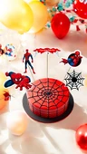 Spiderman Doğum Günü Sticker Örümcek Adam Figürlü Parti Etiketi Süper Kahraman Doğum Günü Süsü - 1
