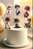 İslami Erkek Çocuk Çıkartmaları Kuran Öğrenen Hafız Olan Çocuklar İçin Sevimli Sticker Seti Doğum Günü Süsü - 1
