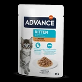 Advance Cat Kıtten Chıcken Wet Pouch 85gr - 1