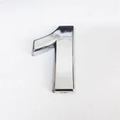 Cemax 1 Rakamı 3,75 cm Krom Yapışkanlı - 4