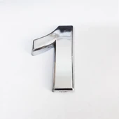 Cemax 1 Rakamı 3,75 cm Krom Yapışkanlı - 10