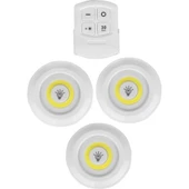 Uzaktan Kumandalı Yapışkanlı 3 lü Led Spot Lamba - 2