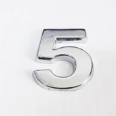 Cemax 5 Rakamı 3,75 cm Krom Yapışkanlı - 4