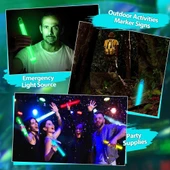 Karanlıkta Yanan Asılabilir ip Aparatlı Glow Stick Lamba Seti 15cm - 2