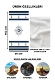 Çapa ve Pusula Desenli Plaj Deniz Havlusu Peştemal 80x160 CM NRM07 - 2