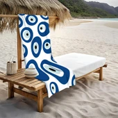 Modern Desenli Plaj Deniz Havlusu Peştemal 80x160 CM Aqua65 - 1