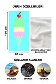 Modern Desenli Plaj Deniz Havlusu Peştemal 80x160 CM Aqua18 - 2