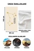Astroloji Balık Burcu Yıldız Haritası Desenli Plaj Deniz Havlusu Peştamal 80x160 CM AST05 - 2