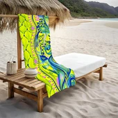 Modern Desenli Plaj Deniz Havlusu Peştemal 80x160 CM OPT09 - 1