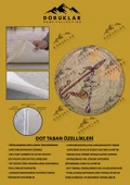 Dijital Baskı Kaymaz Taban Yıkanabilir Hasır-Jüt Görünümlü Yuvarlak Halı - 2