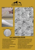 Kaymaz Taban Yıkanabilir Dijital Baskı Geometrik Örüntü Desenli Halı - 2