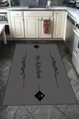 Kaymaz Tabanlı Yıkanabilir My Kitchen Desenli Dot Taban Halı - 1