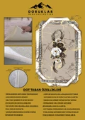 Kaymaz Taban Yıkanabilir Dijital Baskı Dekoratif Modern Desenli Elegance Serisi Lazer Kesim Dot Taban Halı ELG77 - 2
