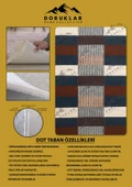 Kaymaz Taban Yıkanabilir Dijital Baskı Dekoratif Modern Desenli Alfa Serisi Dot Taban Halı ALF02 - 2