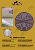 Kaymaz Taban Yıkanabilir Dijital Baskı Dekoratif Modern Desenli Maze Serisi Dot Taban Halı MZ10 - 2