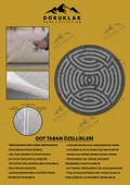 Kaymaz Taban Yıkanabilir Dijital Baskı Dekoratif Modern Desenli Maze Serisi Dot Taban Halı MZ08 - 2
