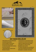 Kaymaz Taban Yıkanabilir Dijital Baskı Dekoratif Modern Desenli Apollo Serisi Dot Taban Halı AP10 - 2