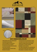 Kaymaz Taban Yıkanabilir Dijital Baskı Dekoratif Modern Desenli Dot Taban Halı - 2