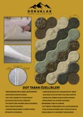 Kaymaz Taban Yıkanabilir Dijital Baskı Dekoratif Modern Desenli Elegance Serisi Lazer Kesim Dot Taban Halı ELG39 - 2