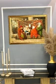 Dekoratif Modern Gold Çerçeveli Oryantalist Osmanlı Desenli Duvar Tablosu 50x70 CM - 2