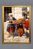 Simit Satan Adam Desenli Çerçeveli Tablo Duvar Tablosu 50x70cm ORYNTL19 - 1