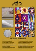 Kaymaz Taban Yıkanabilir Dijital Baskı Dekoratif Modern Desenli Dot Taban Halı Soft  Serisi SFT17 - 2