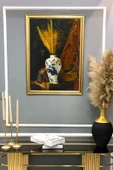 Dekoratif Modern Gold Çerçeveli Oryantalist Osmanlı Desenli Duvar Tablosu 50x70 CM - 2