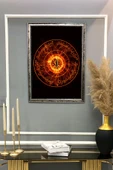 Dekoratif Modern Çerçeveli Sauron Gözü Lotr Desenli Duvar Tablosu 50x70 CM - 2