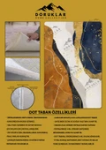 Kaymaz Taban Yıkanabilir Dijital Baskı Dekoratif Modern Desenli Dot Taban Halı Soft  Serisi SFT14 - 2