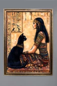 Antik Mısır Desenli Çerçeveli Duvar Tablosu 50x70cm MISIR08 - 1