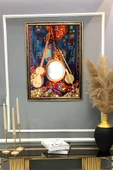 Otantik Saz Desenli Çerçeveli Duvar Tablosu 50x70cm PTL04 - 2