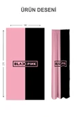 Dijital Baskı Yıkanabilir Blackpink Desenli 2 Kanat Bebek ve Çocuk Odası Fon Perdesi - 2