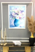 Dekoratif Modern Çiçek Desenli Çerçeveli Duvar Tablosu 50x70cm FLOWER10 - 2