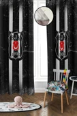 Dijital Baskı Yıkanabilir Modern Desenli 2 Kanat Bebek ve Çocuk Odası Fon Perdesi - 1