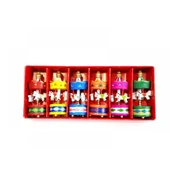Mini Ahşap 6 lı Atli Karinca Renkli - 1