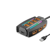 Usb Hub 10*Usb 1.2M Siyah HDX7036 - 1