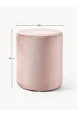Mobilya Stant Most Ekol Puf 11 Pembe Kadife Kumaş (Evinize Teslim) thumbnail 3